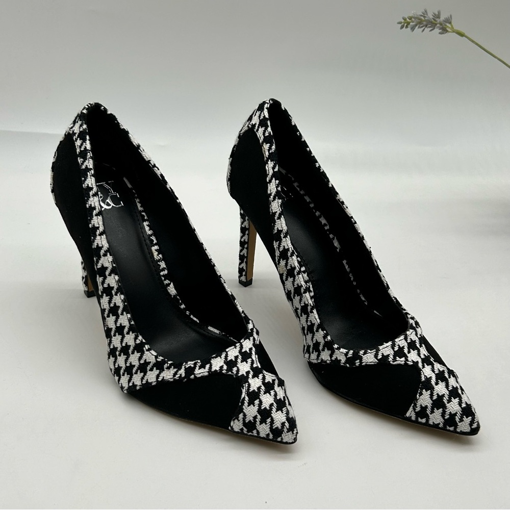 NEW YORK AND COMPANY Women's Madison houndstooth Mixed Media Pump Shoes size 8 - Picture 2 of 7